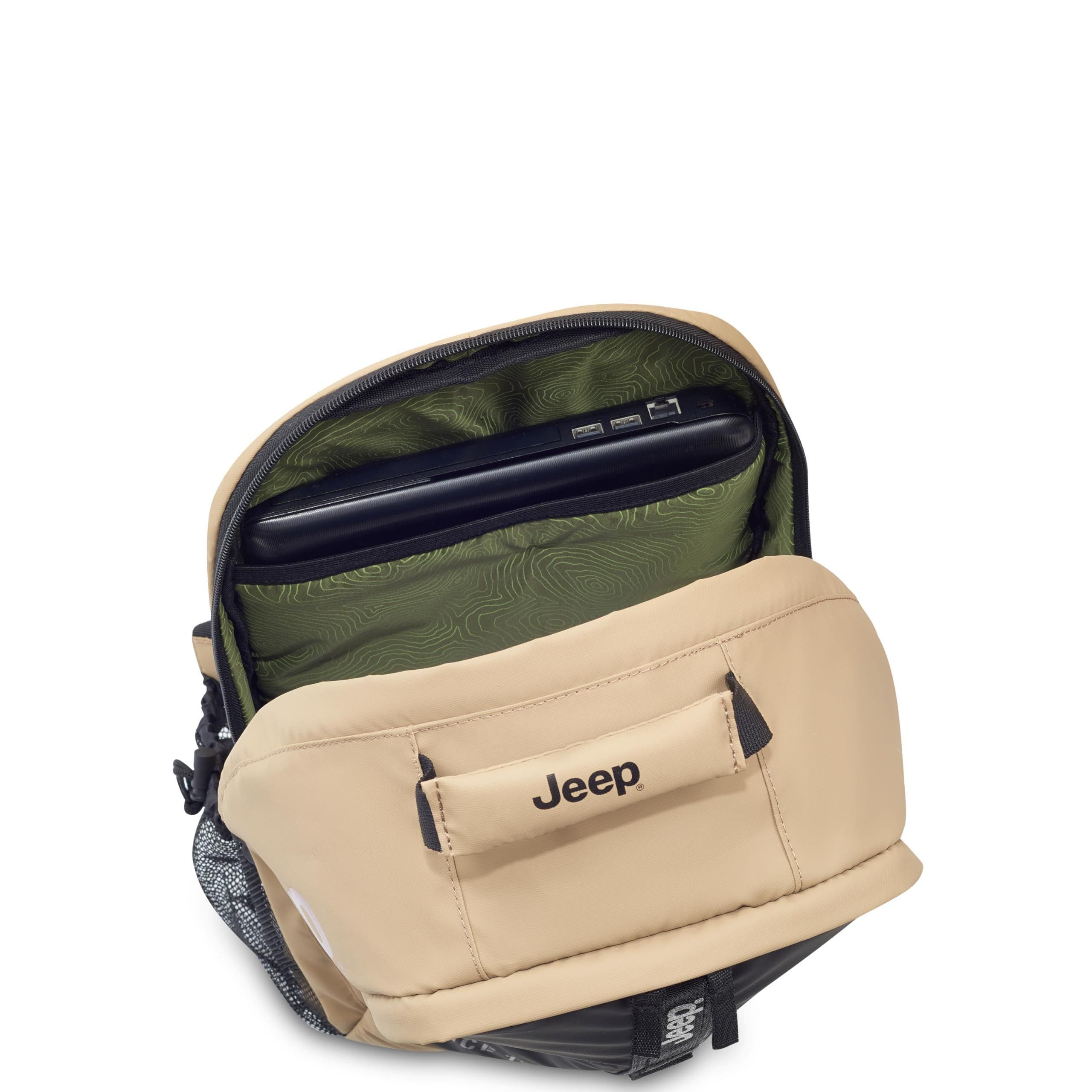 JEEP JS011B 15.6" Laptop Laptop Travel Backpack, Alternate, color, Beige