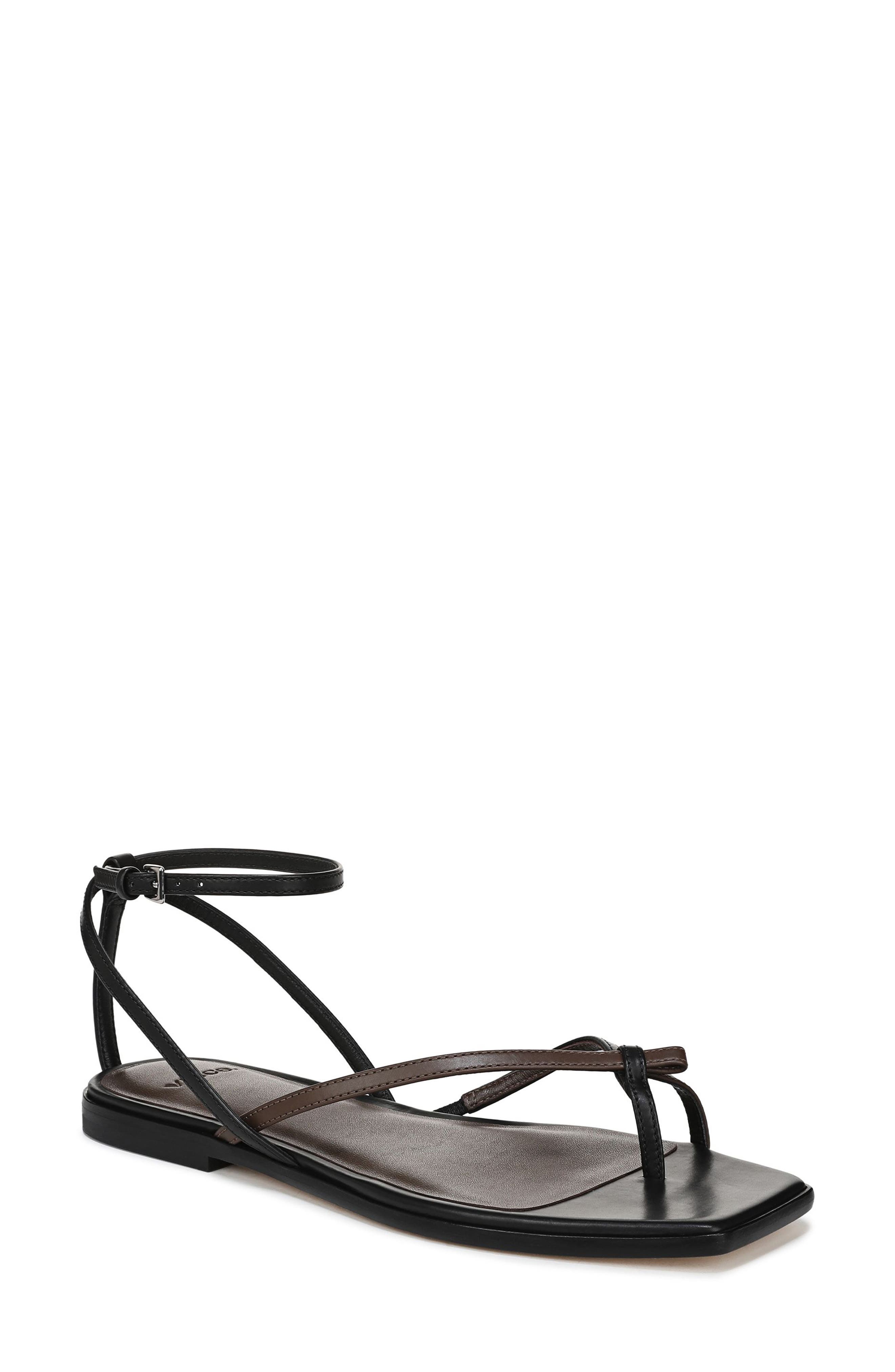Vince Ali Ankle Strap Sandal, Main, color, Nutwood/ Black