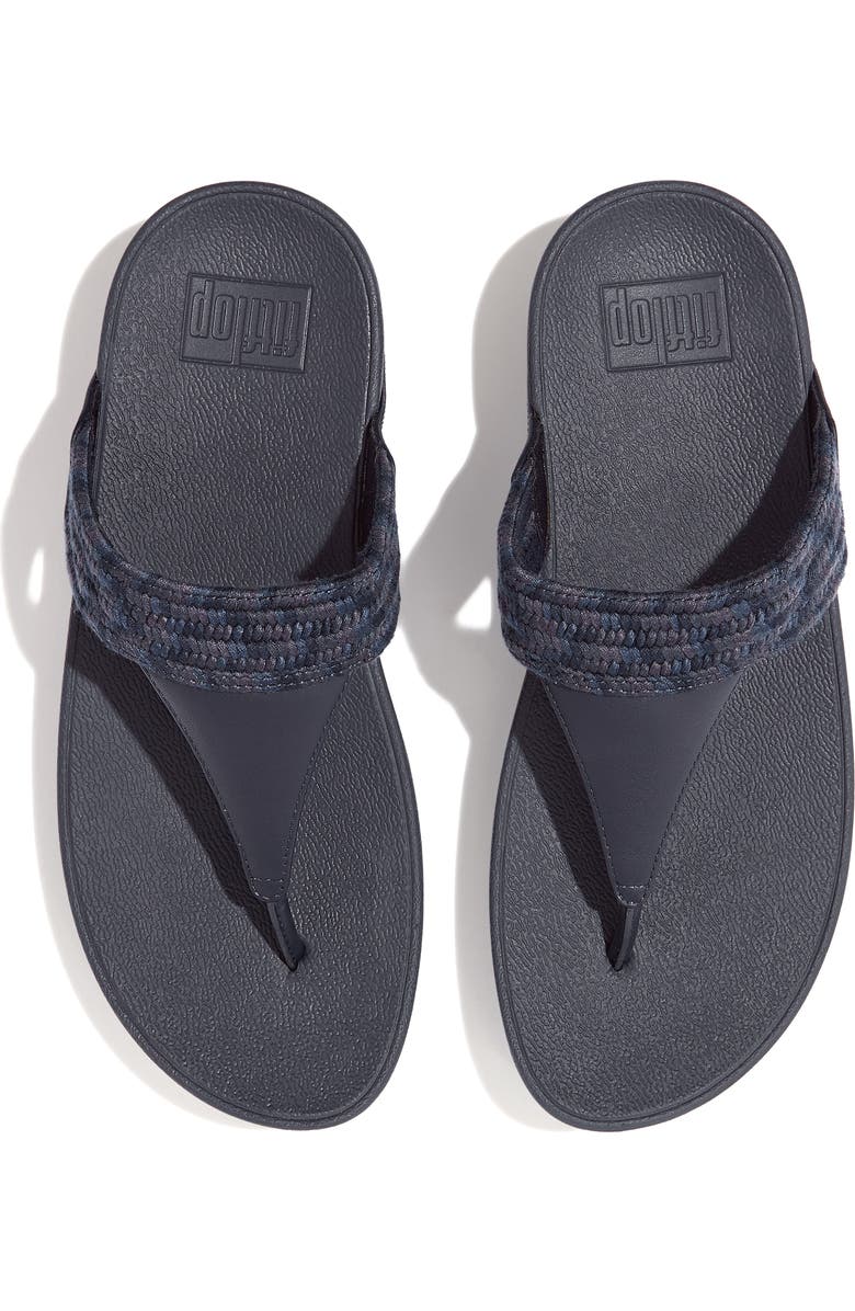 FitFlop Lulu Art Wedge Sandal, Alternate, color, Midnight Navy Mix