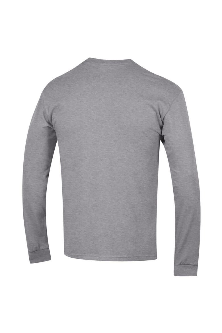 Men's Champion  Heather Gray Detroit Lions Seal Long Sleeve T-Shirt, Alternate, color, Heather Gray