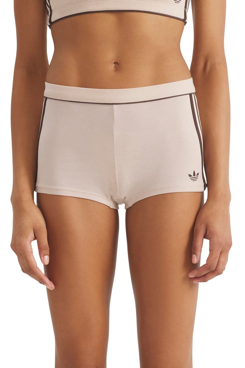3-Stripes Boyshorts, Main, color, STONE KHAKI