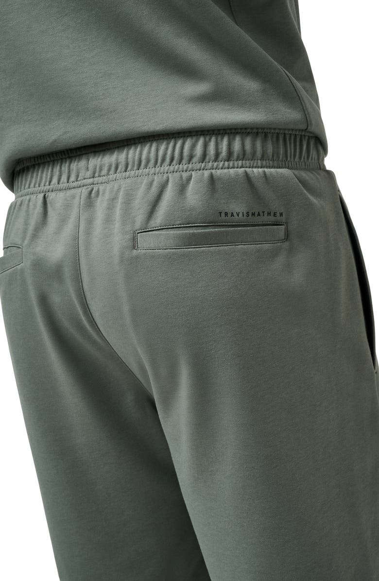 TravisMathew Sideslip Fleece Shorts, Alternate, color, Dark Olive