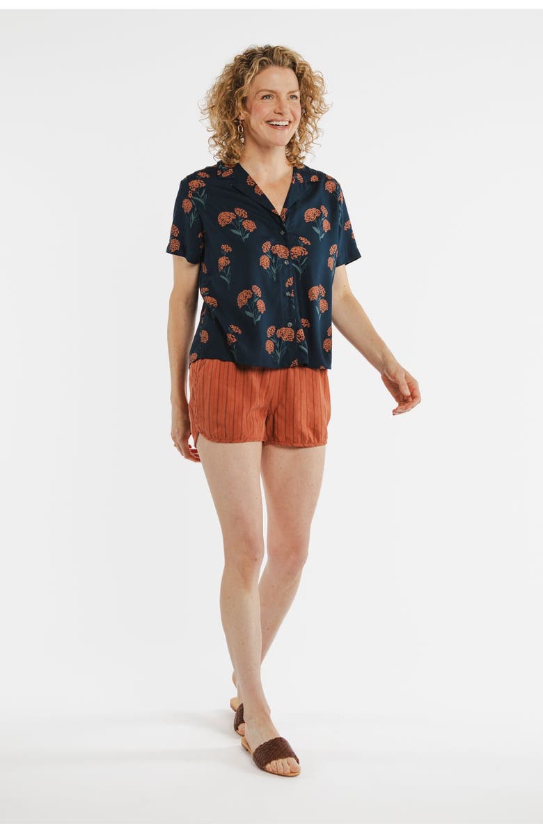 Bridge & Burn Mila Cropped Shirt, Alternate, color, Wildflower