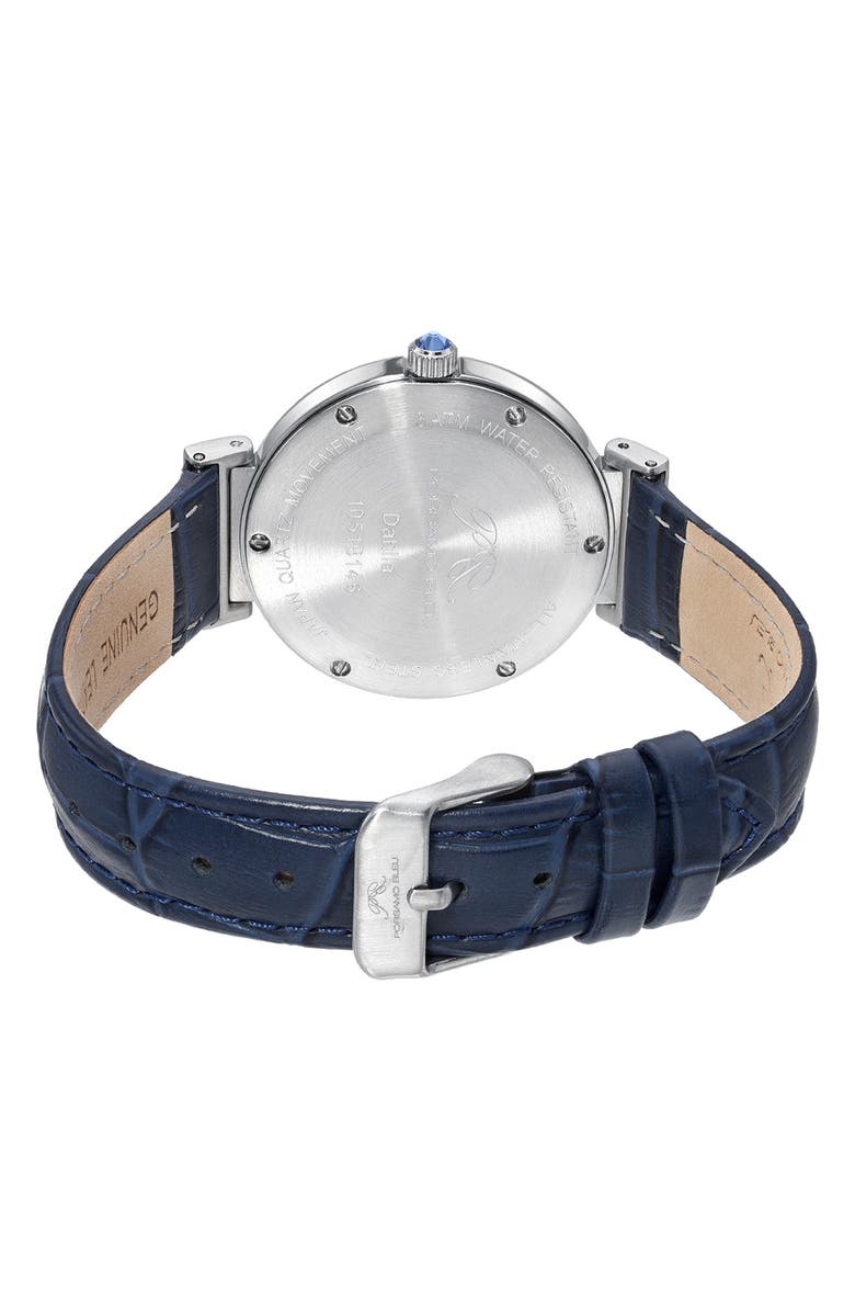 PORSAMO BLEU Dahlia Leather Strap Watch, 34mm, Alternate, color,