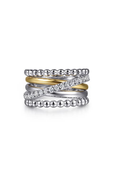 Bujukan White Sapphire Wide Ring