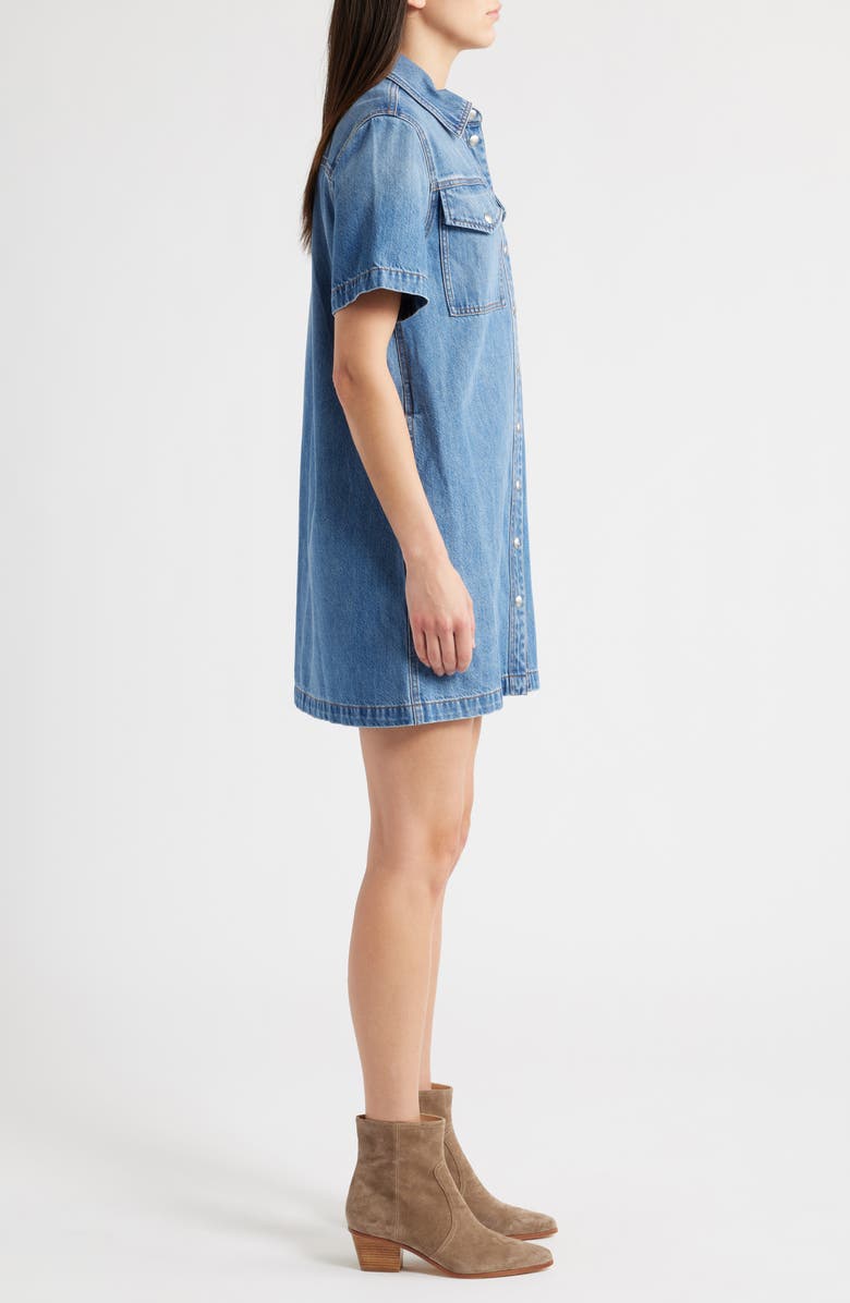 Madewell Airy Denim Boxy Shirtdress, Alternate, color, Hazleton Wash