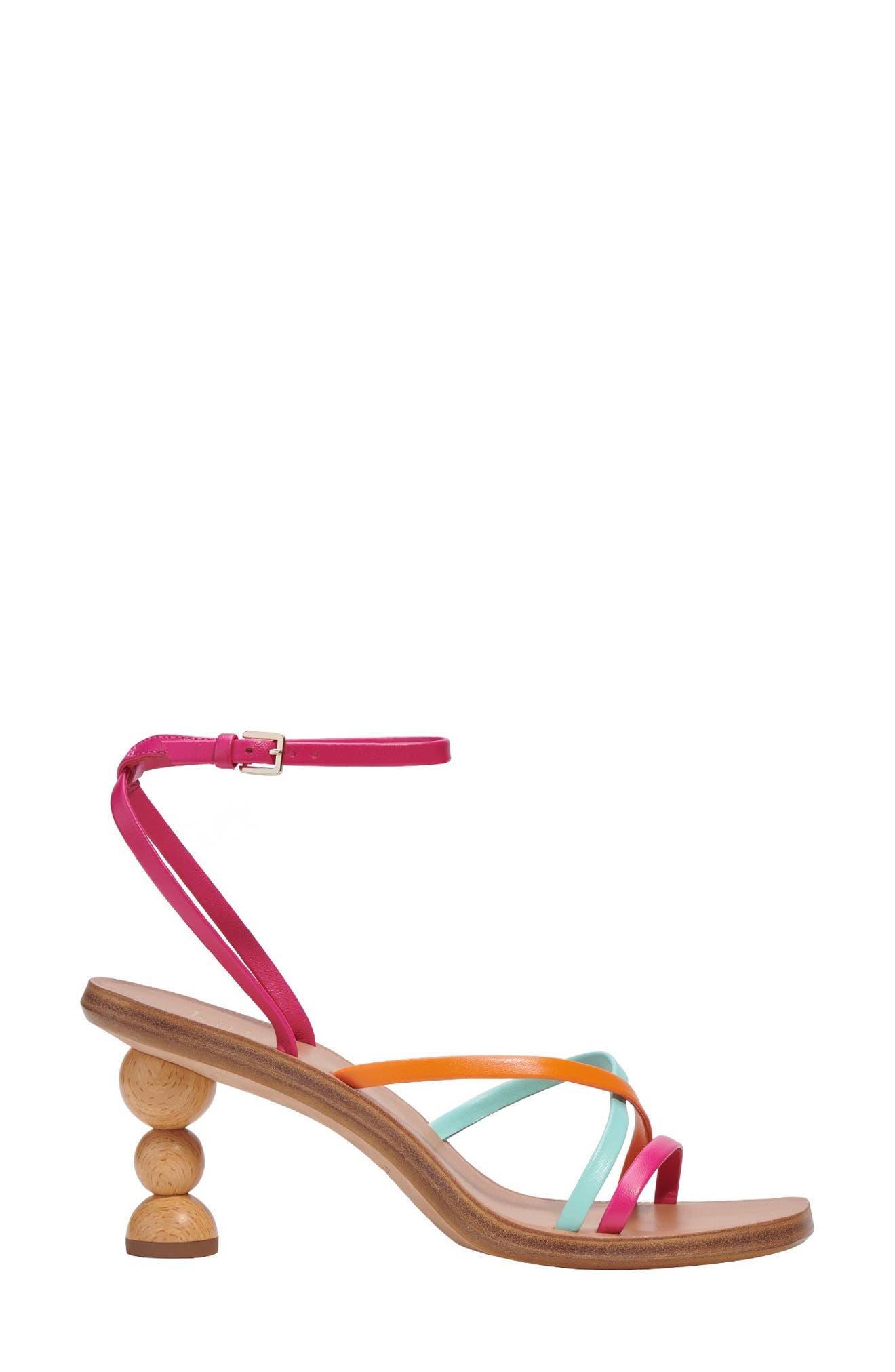 Kate Spade New York charmer strappy sandal, Alternate, color, Rose Jam/ Low Tide/ Satsuma
