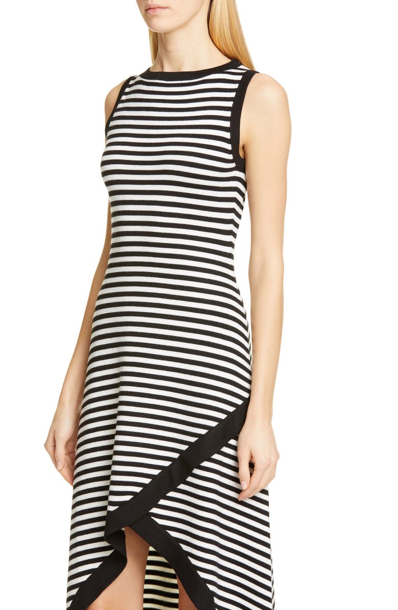 Victor Glemaud Striped High/Low Sweater Dress, Alternate, color,