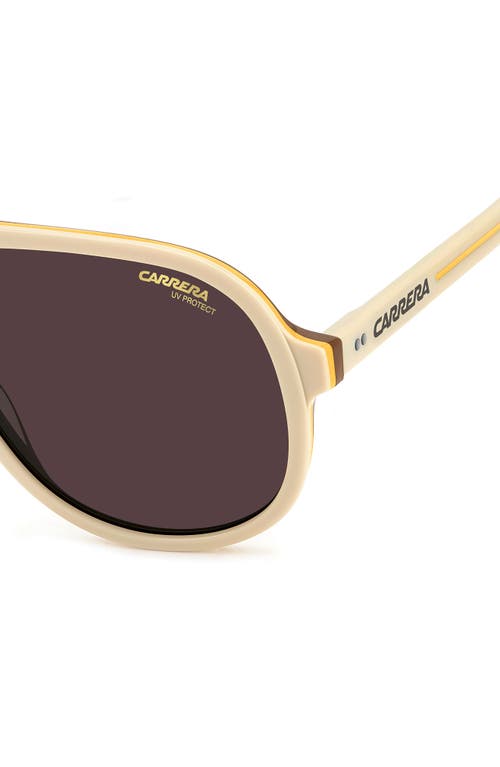 Carrera Eyewear Sport 59mm Pilot Sunglasses In Beige/mauve