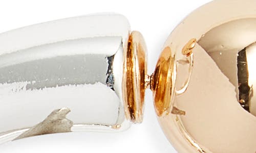 Open Edit Barbell Ear Jackets In Silver