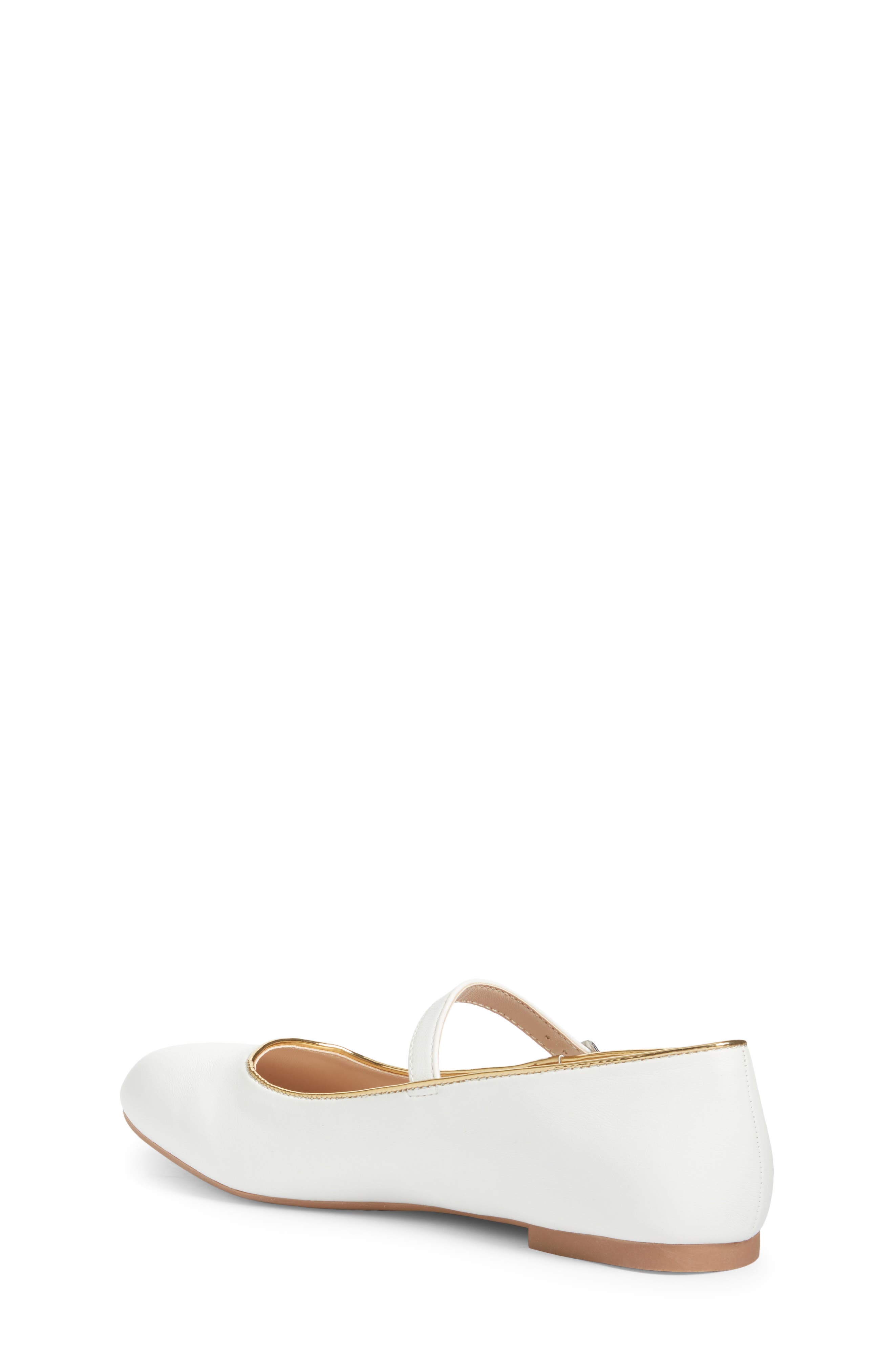 Yosi Samra Kids' Miss Sadie Mary Jane Flat, Alternate, color, White