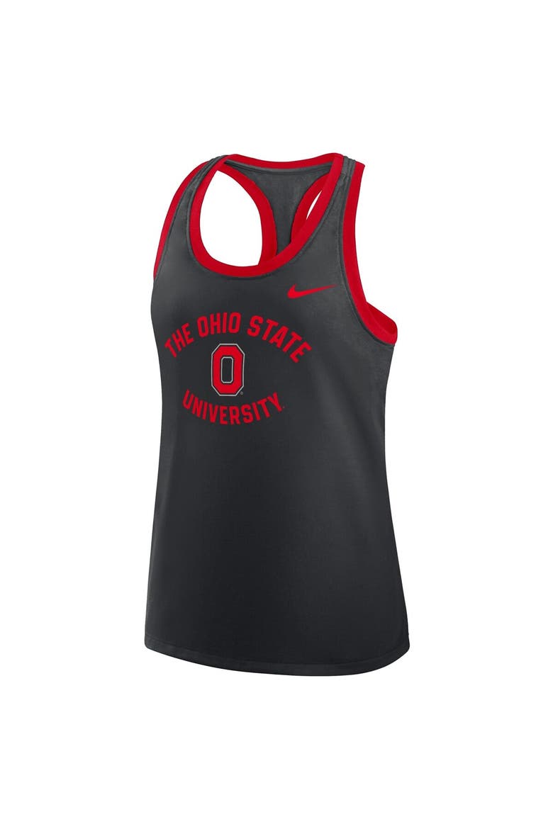 Women's Nike Black Ohio State Buckeyes Uni Name Tri-Blend Dri-FIT Tank Top, Alternate, color, Black