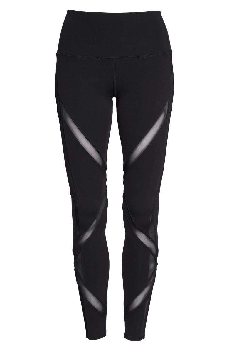 Alo High Waist Mesh Inset Leggings, Alternate, color, 
