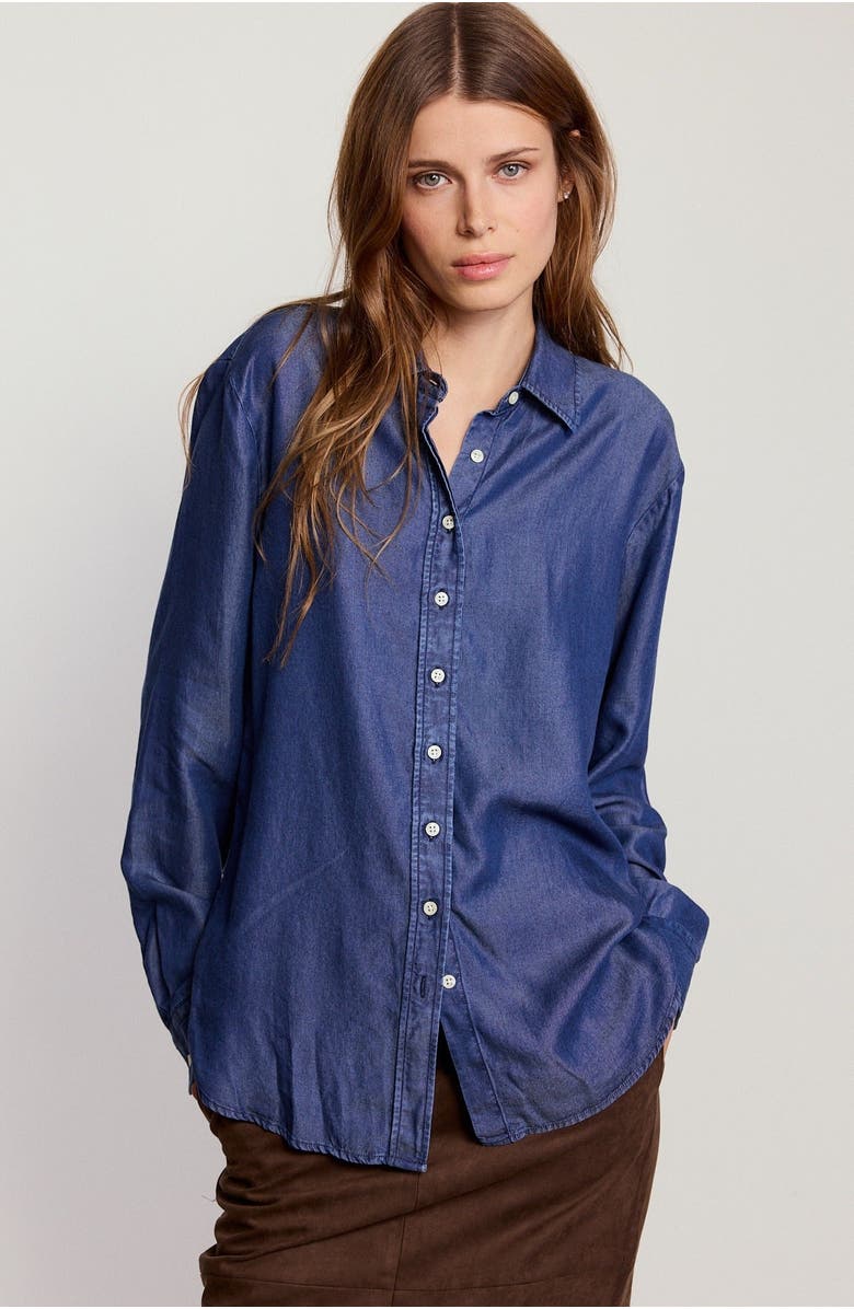 The Shirt by Rochelle Behrens The Denim Shirt, Alternate, color, Dark Wash