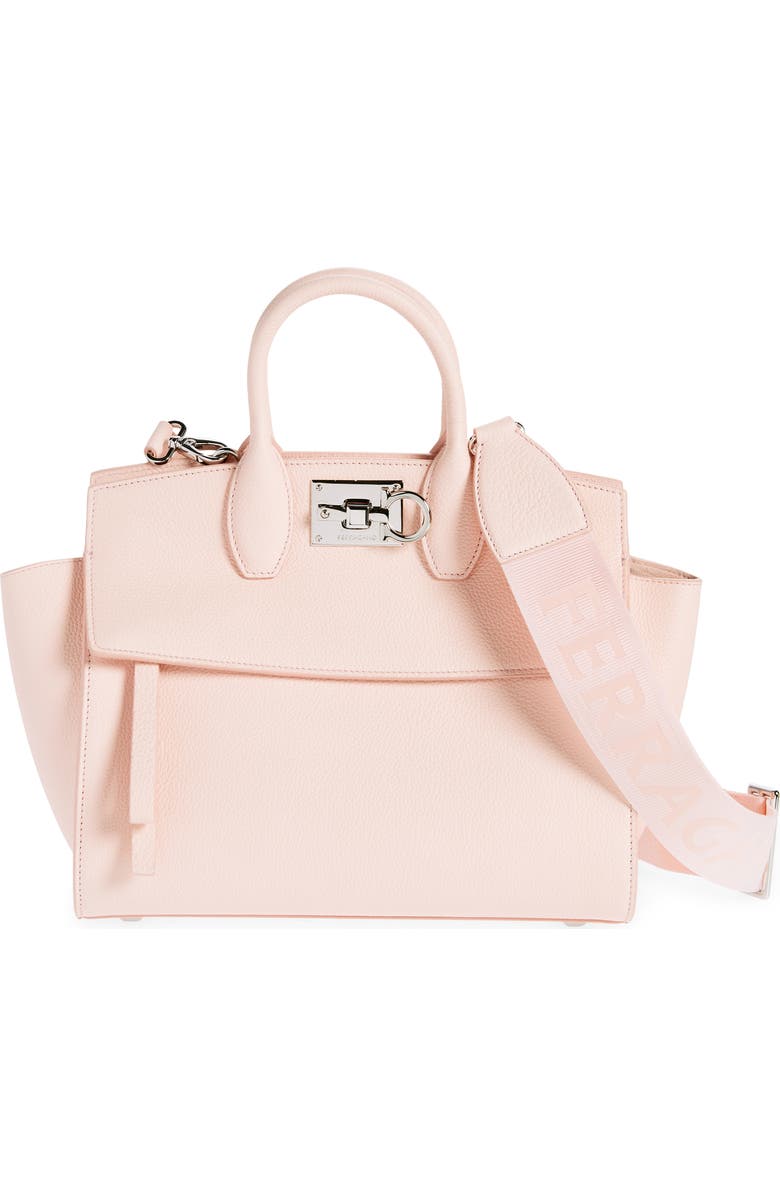 FERRAGAMO Small The Studio Soft Leather Top Handle Bag, Main, color,