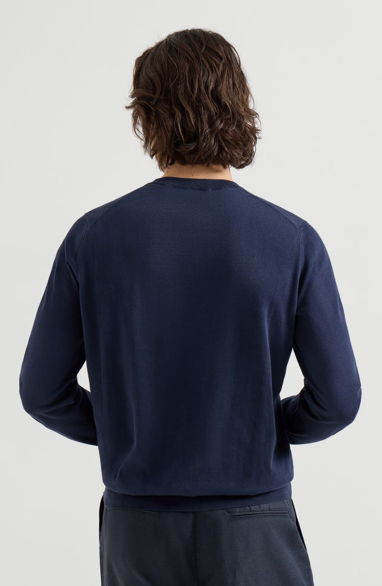 Brunello Cucinelli Cotton sweater, Alternate, color, Navy Blue