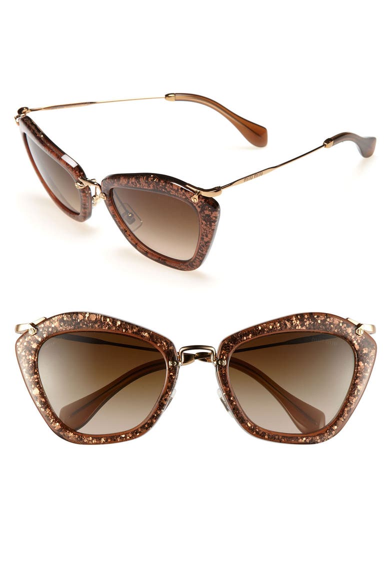 Noir 55mm Cat Eye Sunglasses, Main, color, BRONZE