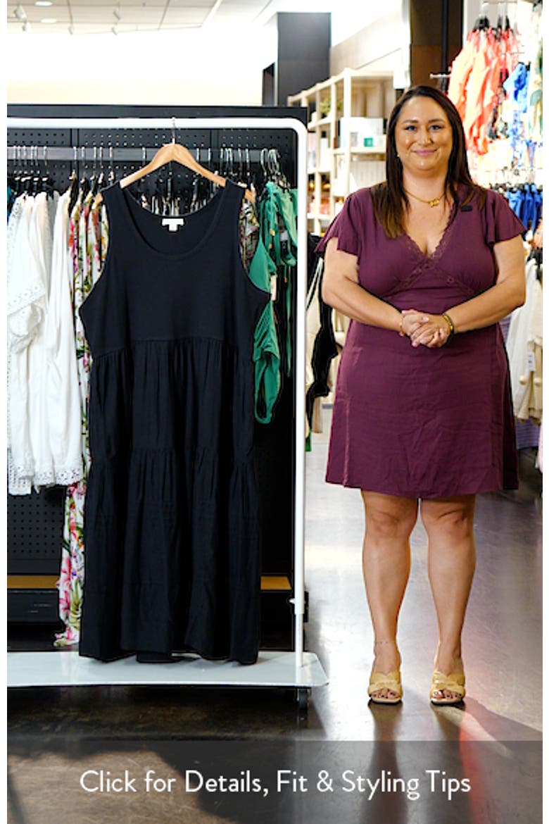 Mixed Media Cotton Blend Maxi Dress video