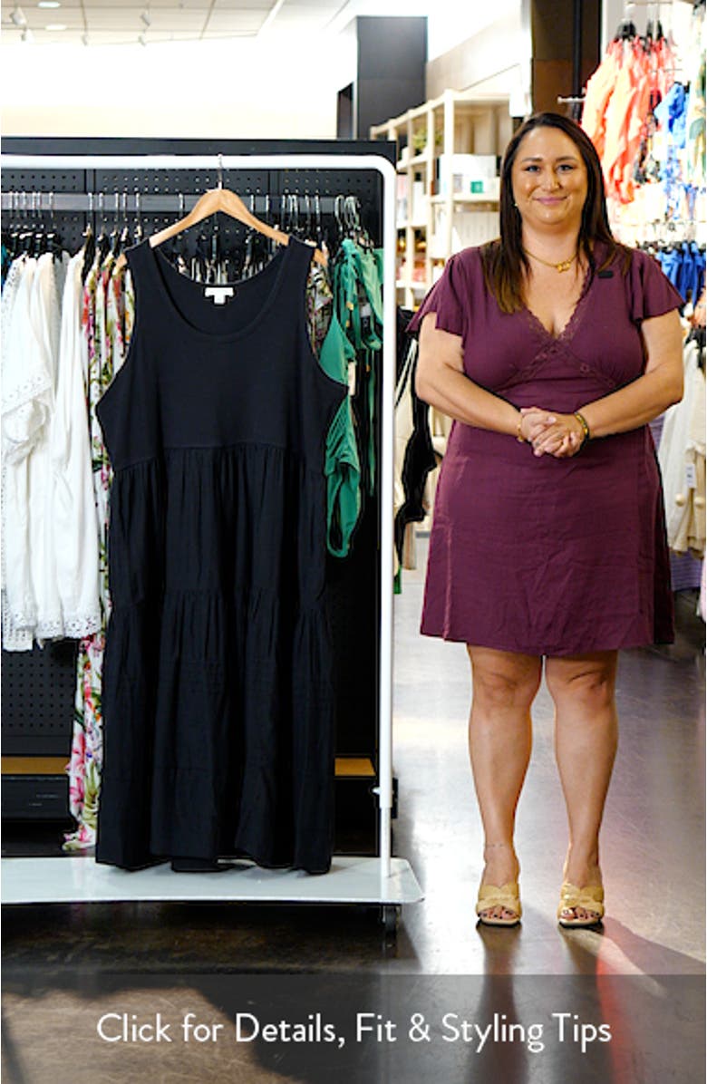 Mixed Media Cotton Blend Maxi Dress, sales video thumbnail