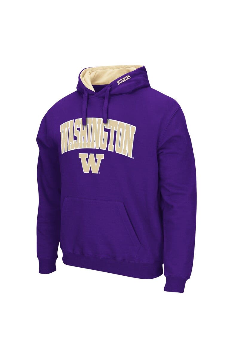 COLOSSEUM Men's Colosseum Purple Washington Huskies Arch & Logo 3.0 Pullover Hoodie, Alternate, color, Purple