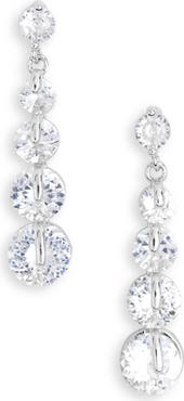 NORDSTROM RACK Floating Cubic Zirconia Linear Drop Earrings