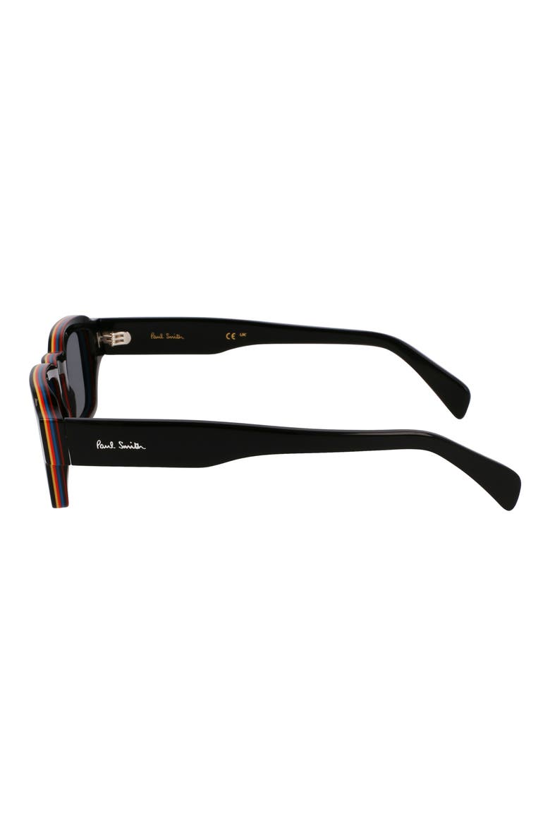Latimer 49mm Small Modified Rectangular Sunglasses, Alternate, color, BLACK MULTI STRIPES