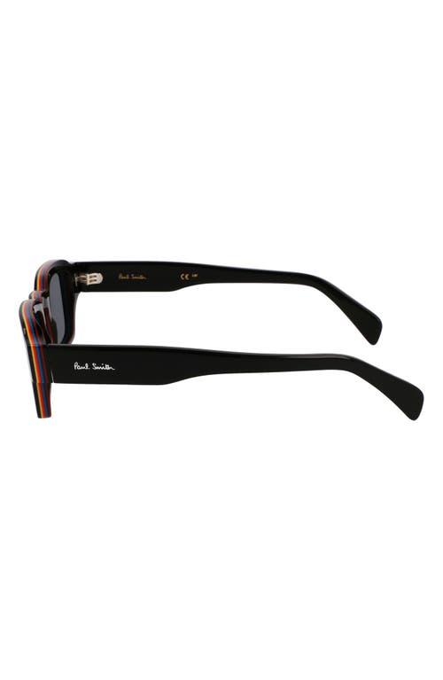 Paul Smith Latimer 49mm Small Modified Rectangular Sunglasses In Black Multi Stripes