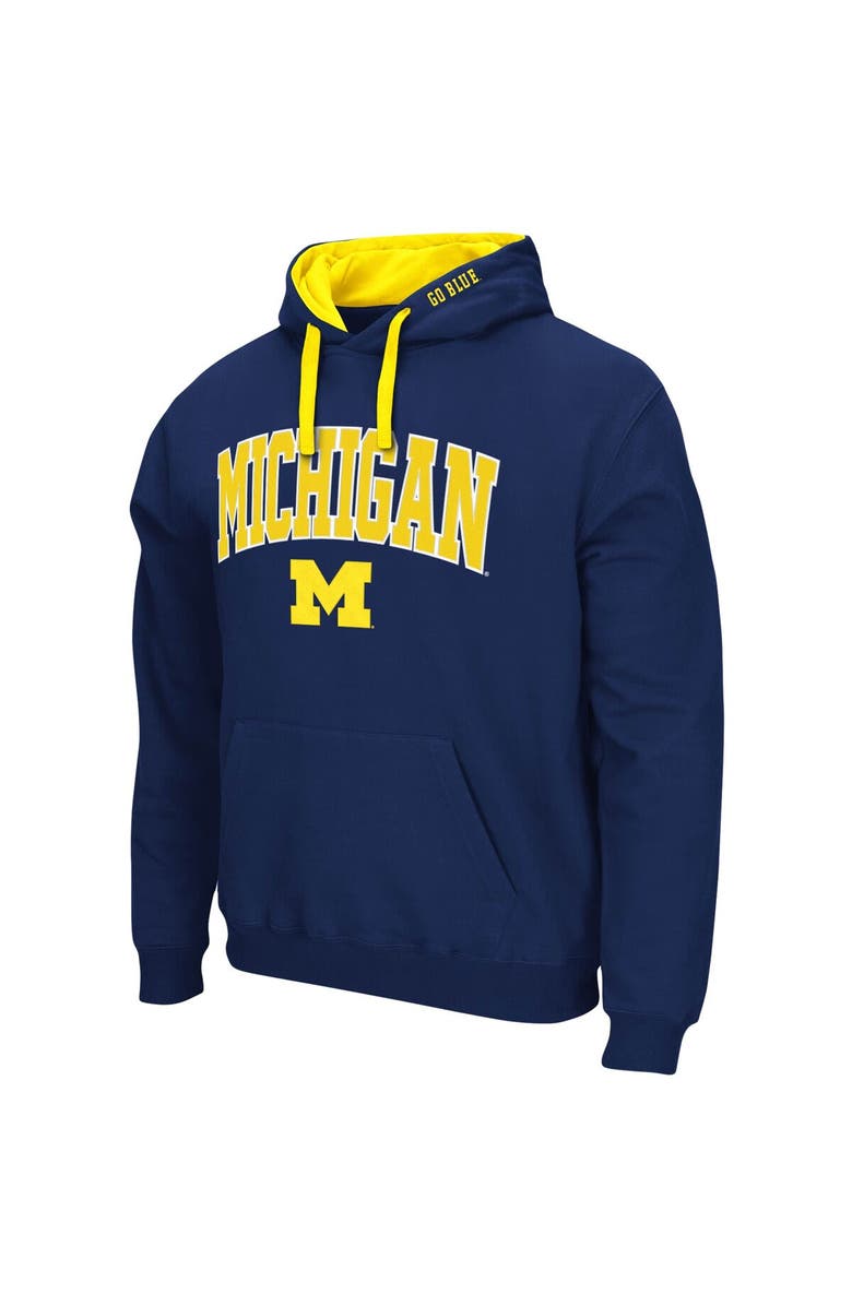 COLOSSEUM Men's Colosseum Navy Michigan Wolverines Big & Tall Arch & Logo 2.0 Pullover Hoodie, Alternate, color, Navy
