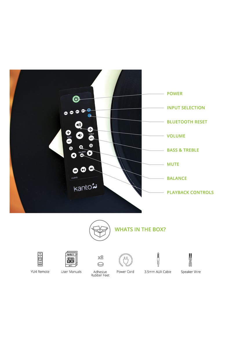 Kanto YU4 Powered Bookshelf Speakers with Built-In Bluetooth - Pair, Alternate, color,