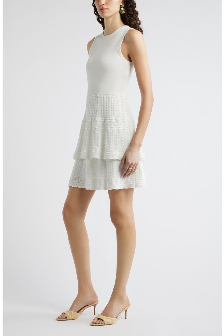 Sleeveless Knit Minidress, Alternate, color, IVORY CLOUD
