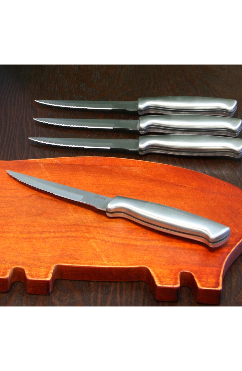 OSTER Baldwyn 4.5 Inch Stainless Steel Steak Knife, Set of 4, Alternate, color, Silver