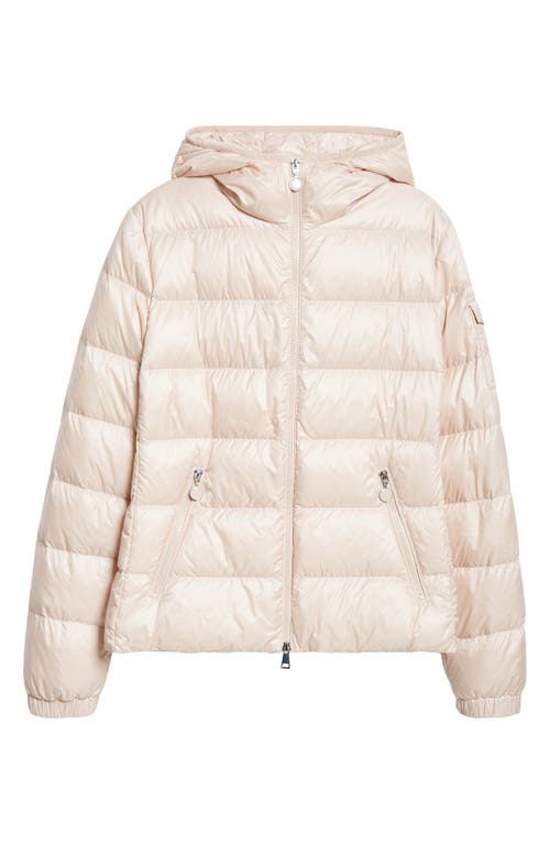 Moncler Gles Hooded Down Jacket In Pink