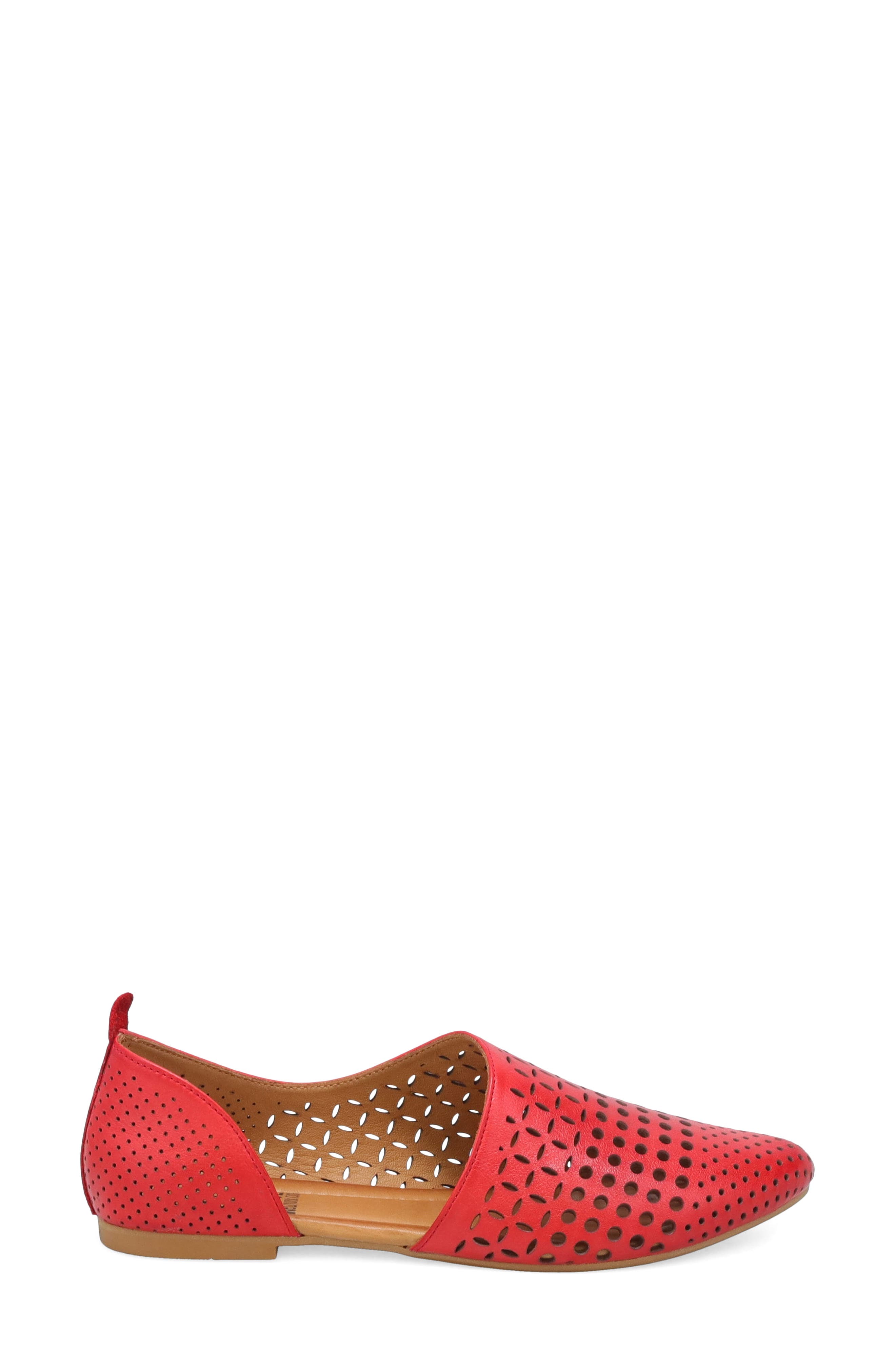 Miz Mooz Gwenna Half d'Orsay Flat, Alternate, color, Scarlet