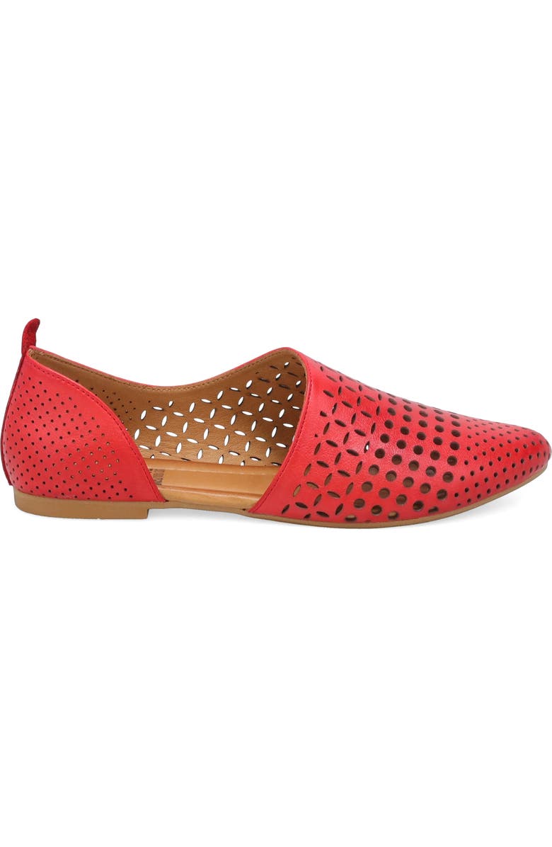 Miz Mooz Gwenna Half d'Orsay Flat, Alternate, color, Scarlet