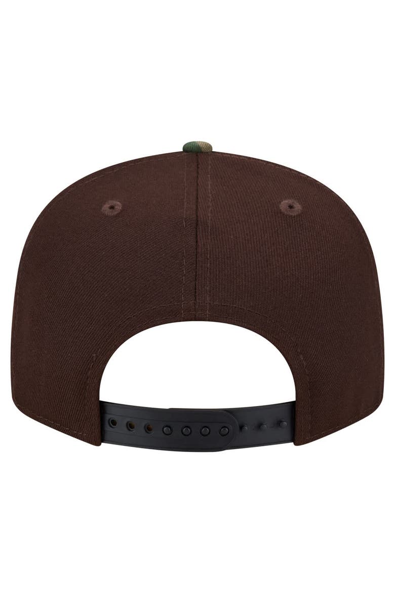 Men's New Era  Dark Brown Chicago Bears Burnt Wood Camo 9FIFTY Snapback Hat, Alternate, color, Dark Brown