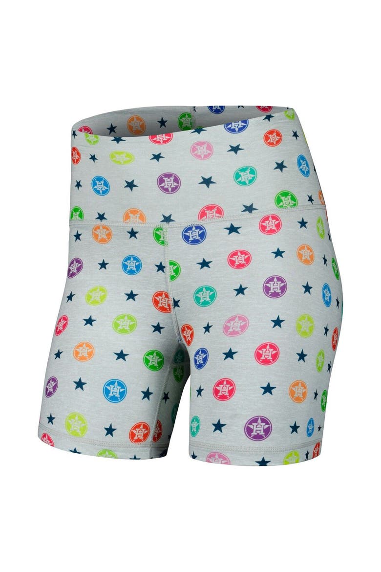 Women's Terez Gray Houston Astros TLC Rainbow Shorts, Alternate, color, Gray