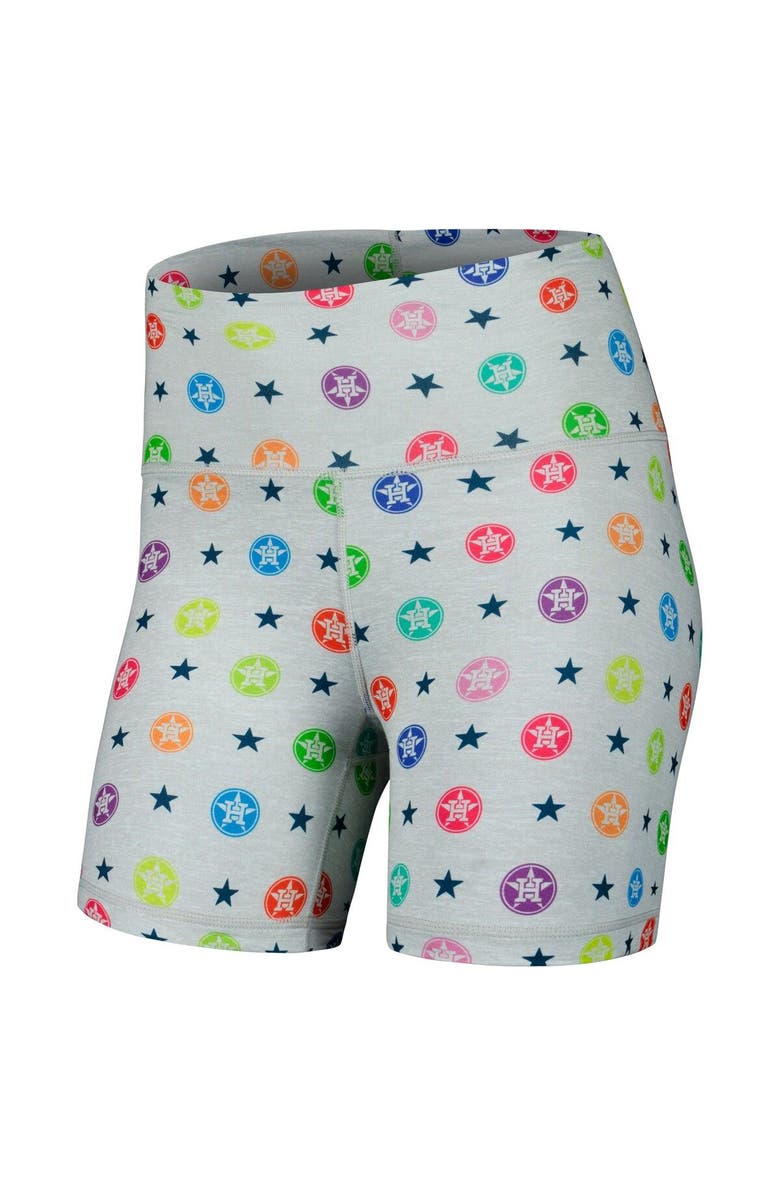 Terez Women's Terez Gray Houston Astros TLC Rainbow Shorts, Alternate, color, Gray