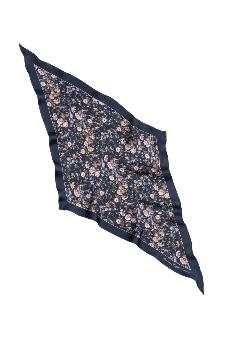 Floral Large Diamond, Alternate, color, Navy