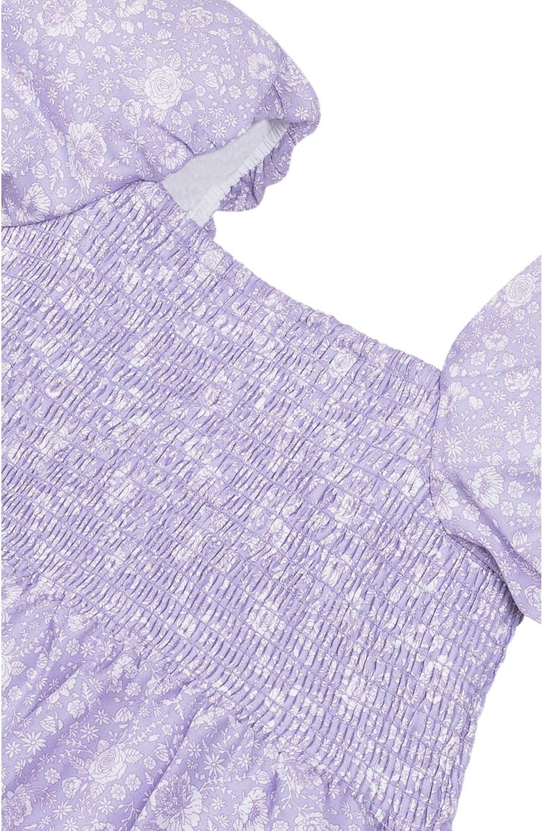 Hope & Henry Baby Girls' Organic Smocked Bubble Sleeve Dress, Infant, Alternate, color,