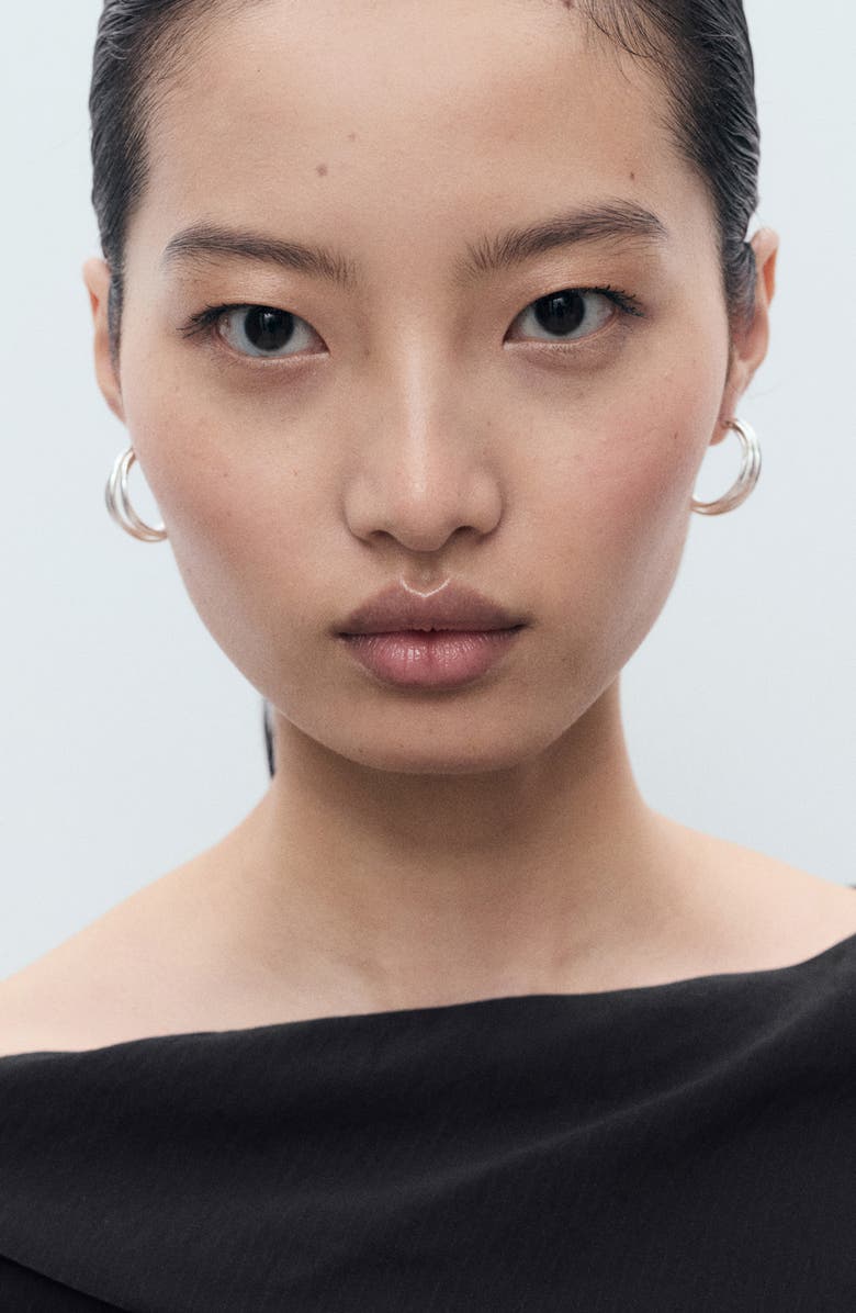 MANGO Asymmetric Side Tie Dress, Alternate, color, Dark Navy