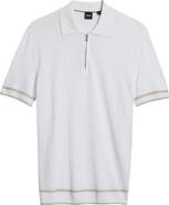 BOSS Norberto Linen Blend Short Sleeve Sweater