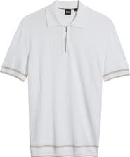 BOSS Norberto Linen Blend Short Sleeve Sweater