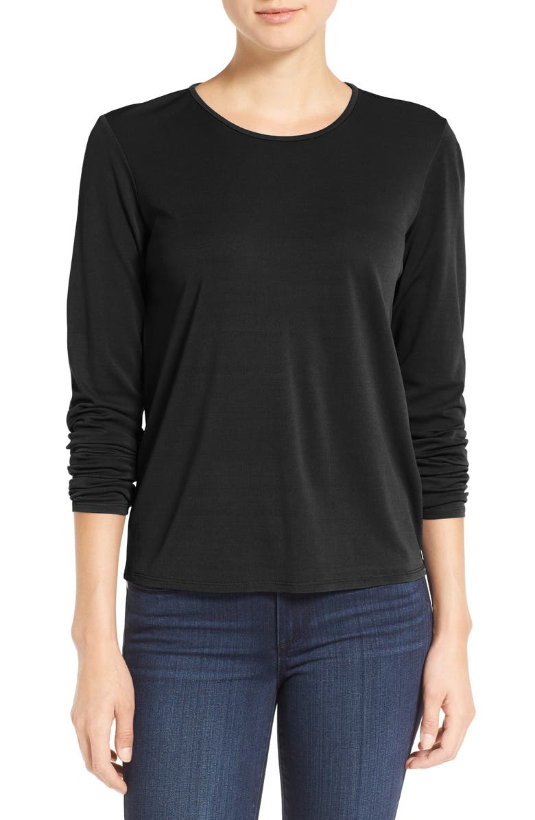 Eileen Fisher Silk Tee, Main, color, 