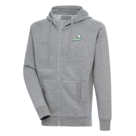 Men's Antigua  Heather Gray Florida Gulf Coast Eagles Victory Full-Zip Hoodie