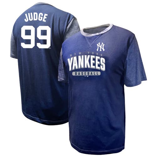 Profile Aaron Judge Navy New York Yankees Big & Tall Name & Number T-shirt In Blue