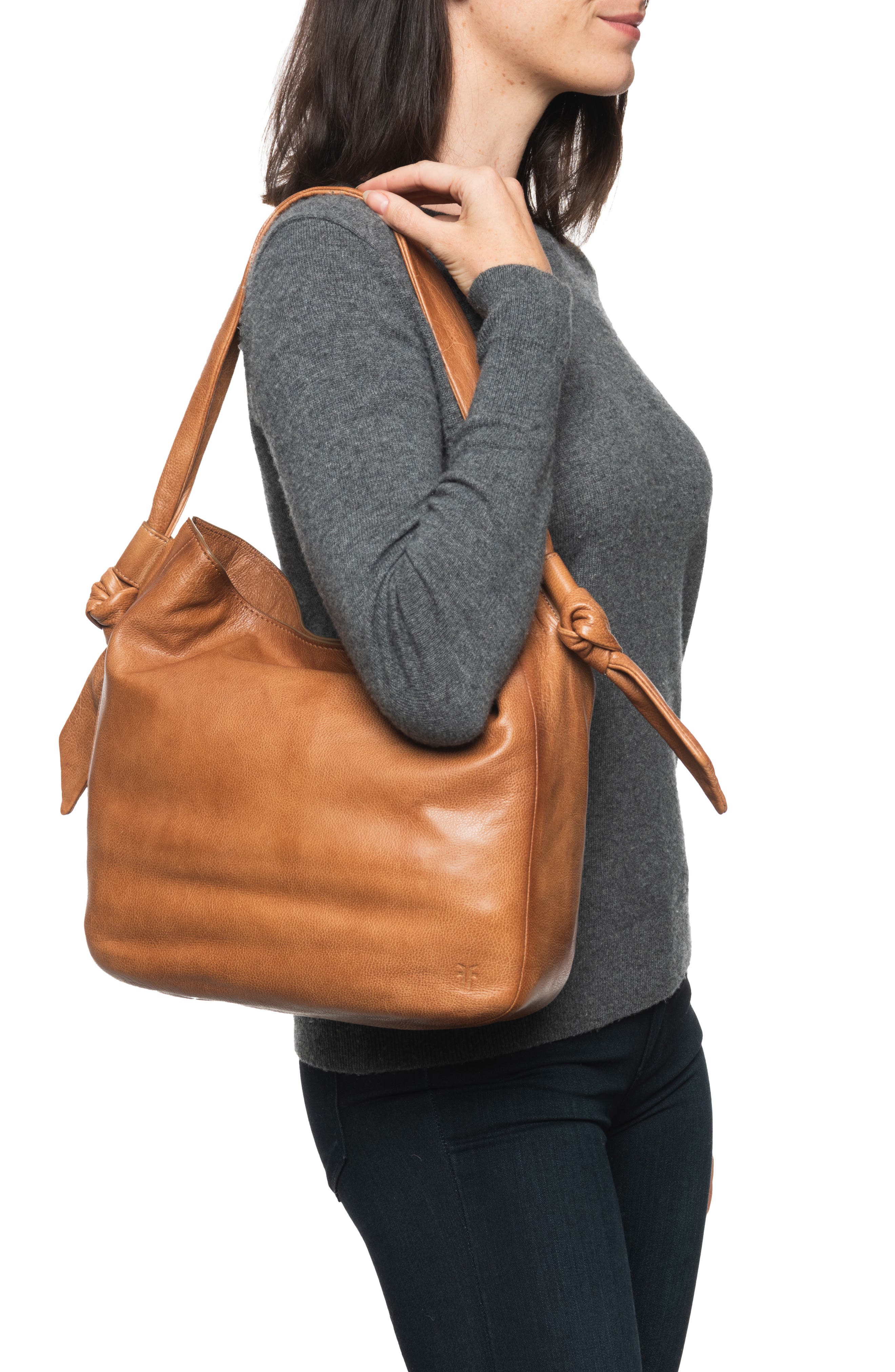 Frye Nora Knotted Strap Hobo Bag, Alternate, color, 