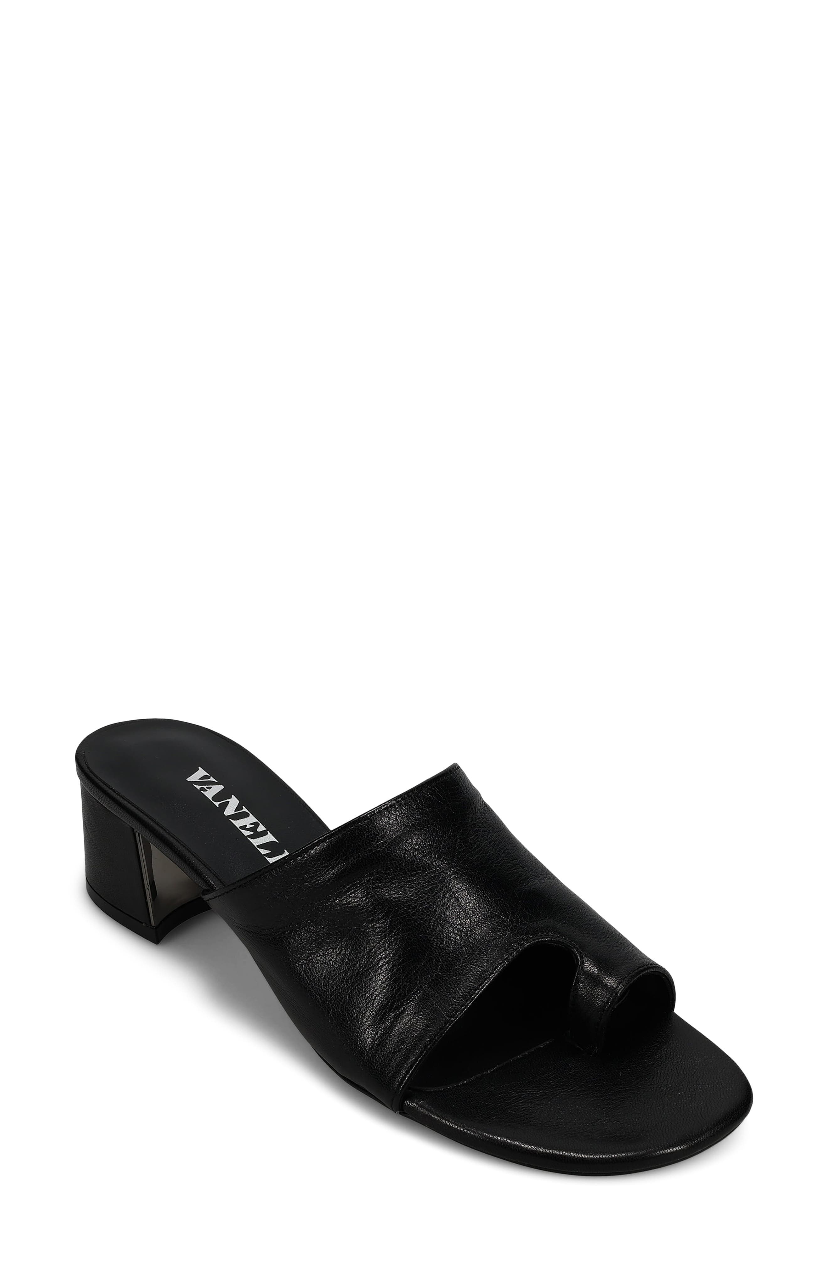 VANELi Cruz Toe Loop Sandal, Main, color, Black