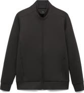 MANGO Regular Fit Performance Mock Neck Zip Sweatshirt