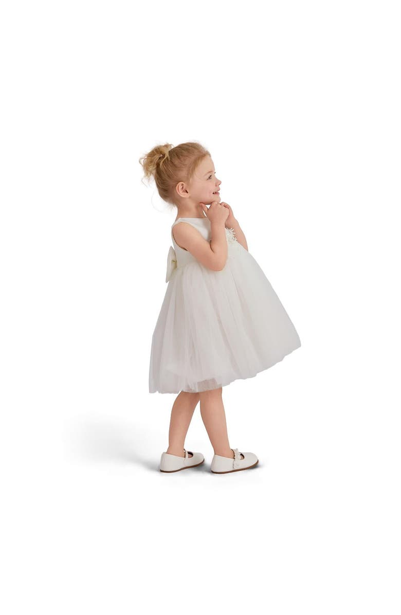 Tulleen Ribbon Bloom Gown, Alternate, color, White