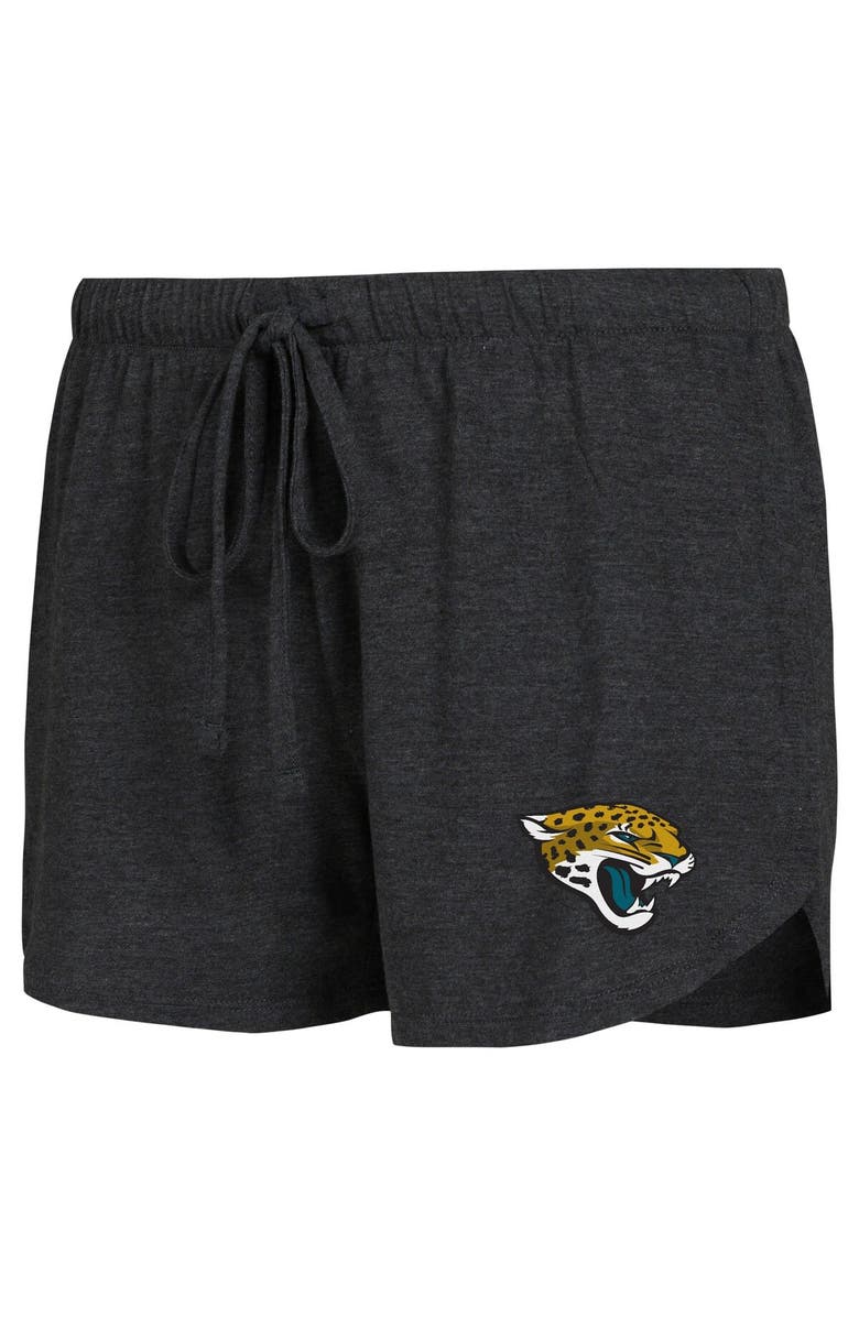 CONCEPTS SPORT Women's Concepts Sport Black/Charcoal Jacksonville Jaguars Raglan Long Sleeve T-Shirt & Shorts Lounge Set, Alternate, color,